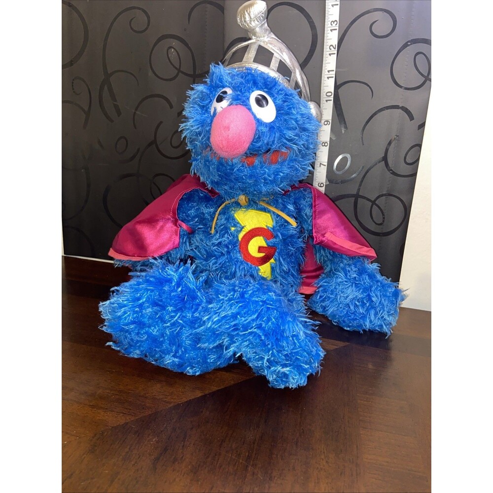 Sesame Place Super Grover Plush 18" Theme Park Exclusive SeaWorld Busch Gardens
